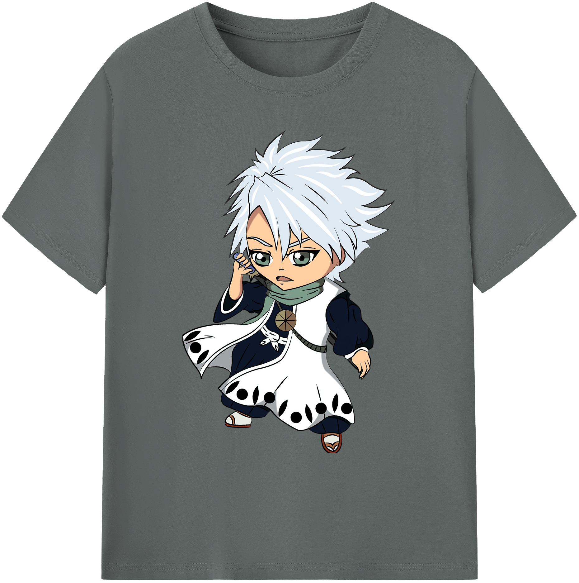 （画像用） ブリーチ 日番谷冬獅郎（ひつがや とうしろう） BLEACH Hitsugaya Toushirou 綿100％ メンズ半袖Tシャツ｜肌触りやわらか＆通気性